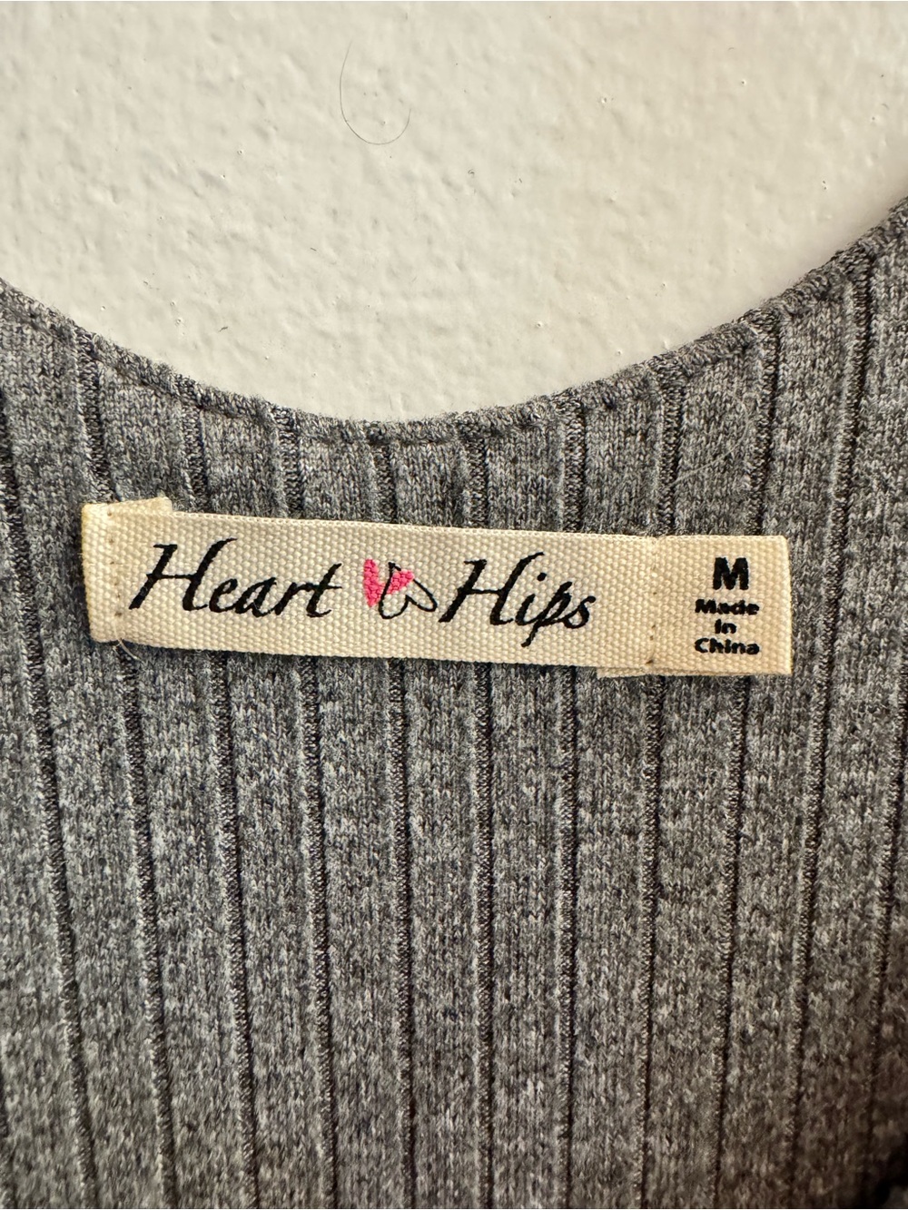 Heart Hips Gray Ribbed Midi Tank Dress - Picture 6 of 9